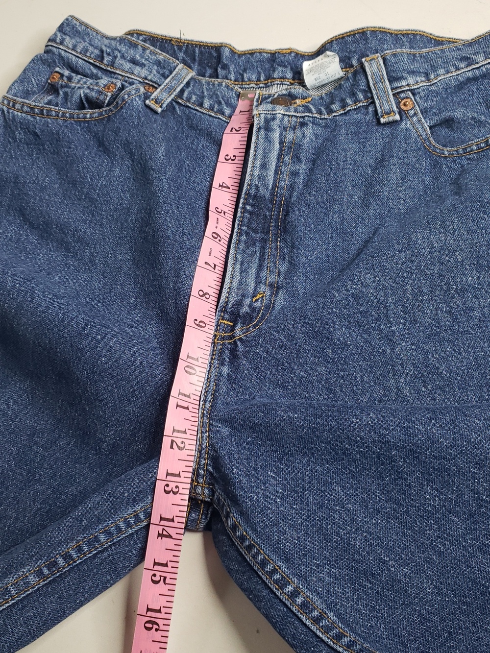 Vintage Levi's 522 100% Cotton Tapered Fit Straight Leg Jeans Size 16 Short USA - Picture 11 of 16